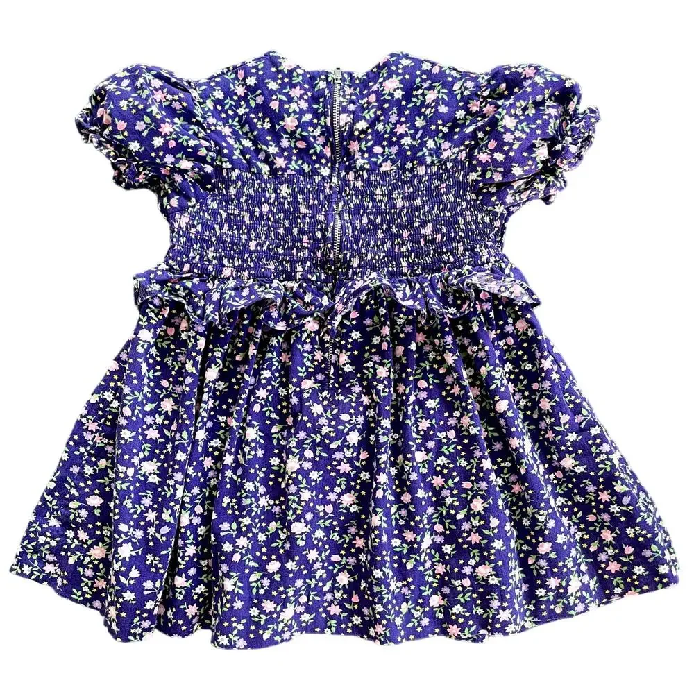 Vintage 70s Toddlers Childrens Cinderella Stop the Press Dress 4